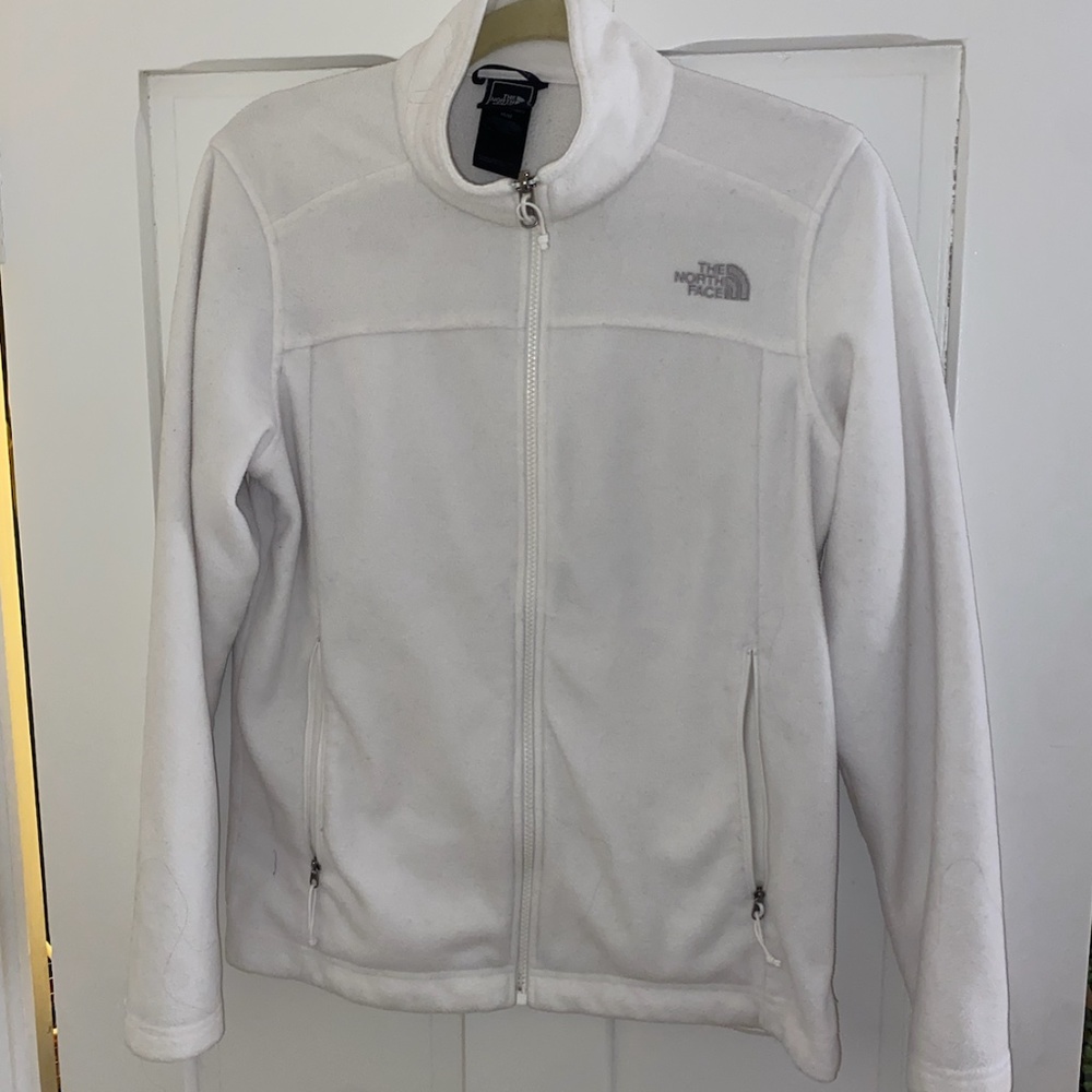 The North Face White Zip Up Fleece